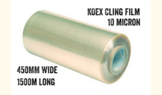 Koex 2 layer Cling Film 450mm Wide 1500m Long 10 Micron